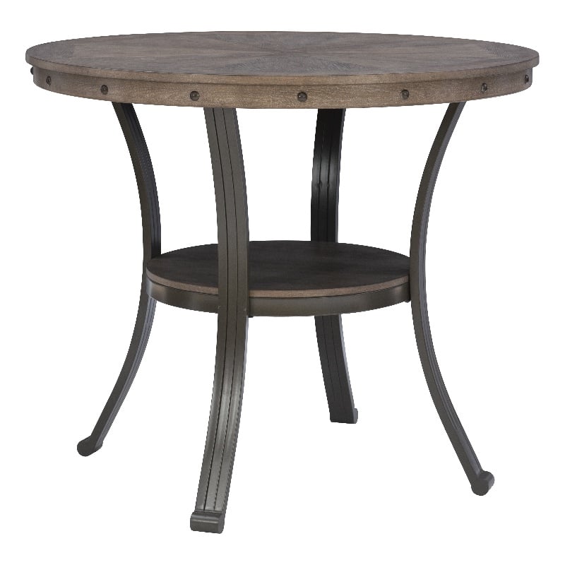Linon Franklin Wood and Steel Counter Height 42