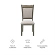 Linon Franklin Metal Upholstered Set of Two Dining Side Chairs in Pewter