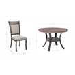 Linon Franklin 5 Piece Upholstered Dining Set in Gray Wash Wood and Pewter Steel