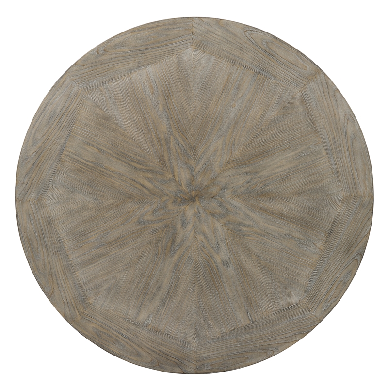 Linon Franklin Gray Wash Wood Upholstered 3 Piece Round Pub Set in Pewter Steel