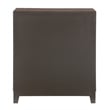 Linon Grace Storage Accent Cabinet Carved Medallion in Dark Brown Finished Wood