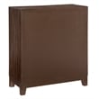 Linon Grace Storage Accent Cabinet Carved Medallion in Dark Brown Finished Wood