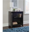 Linon Grace Storage Accent Cabinet Carved Medallion in Dark Gray Finished Wood