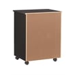 Linon Callie Black Six Drawer Rolling Storage Cart in Black Wood