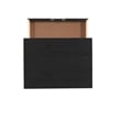 Linon Callie Black Six Drawer Rolling Storage Cart in Black Wood