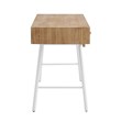Linon Carter Wood and Metal Three Drawer Desk in White