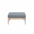 Linon Morningside Wood Indoor Outdoor Ottoman in Natural
