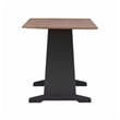 Linon Ardmore Pine Wood Corner Nook Dining Set with Storage in Black and Pecan
