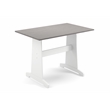 Linon Ardmore Pine Wood Corner Nook Dining Set with Storage in White and Gray