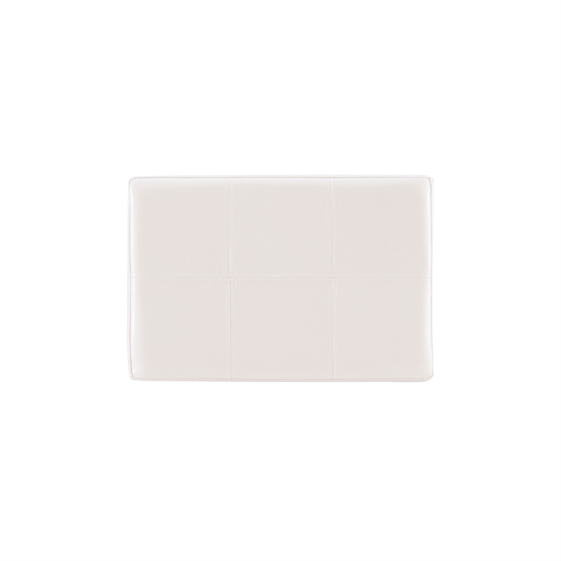 Linon Claridge Backless Counter Stool White Faux Leather Wood Frame in White