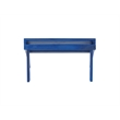 Linon Adirondack Sturdy Solid Acacia Wood Outdoor Ottoman in Blue Stain