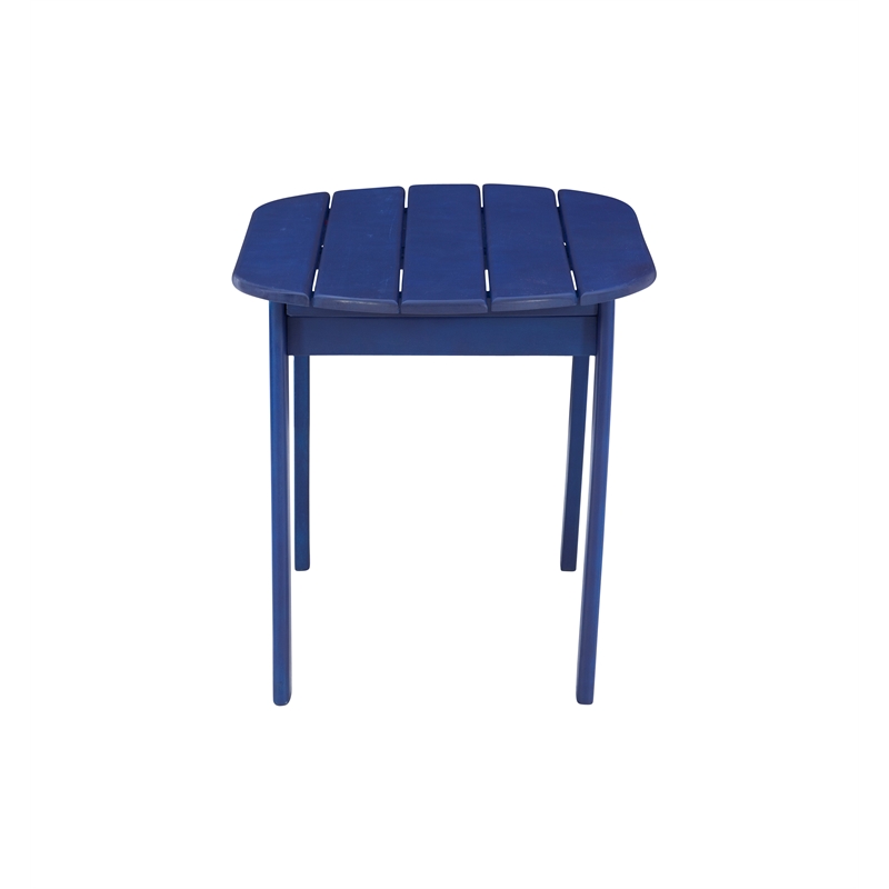 Linon Adirondack Sturdy Solid Acacia Wood Outdoor Coffee Table in Blue Stain