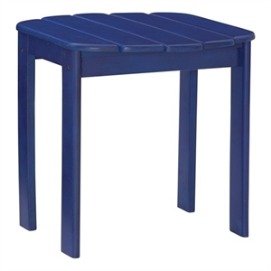 linon adirondack wood outdoor end table in blue