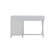 Linon Peggy Side Storage Wood Desk with 4 Drawers Silver Hardware in Gray