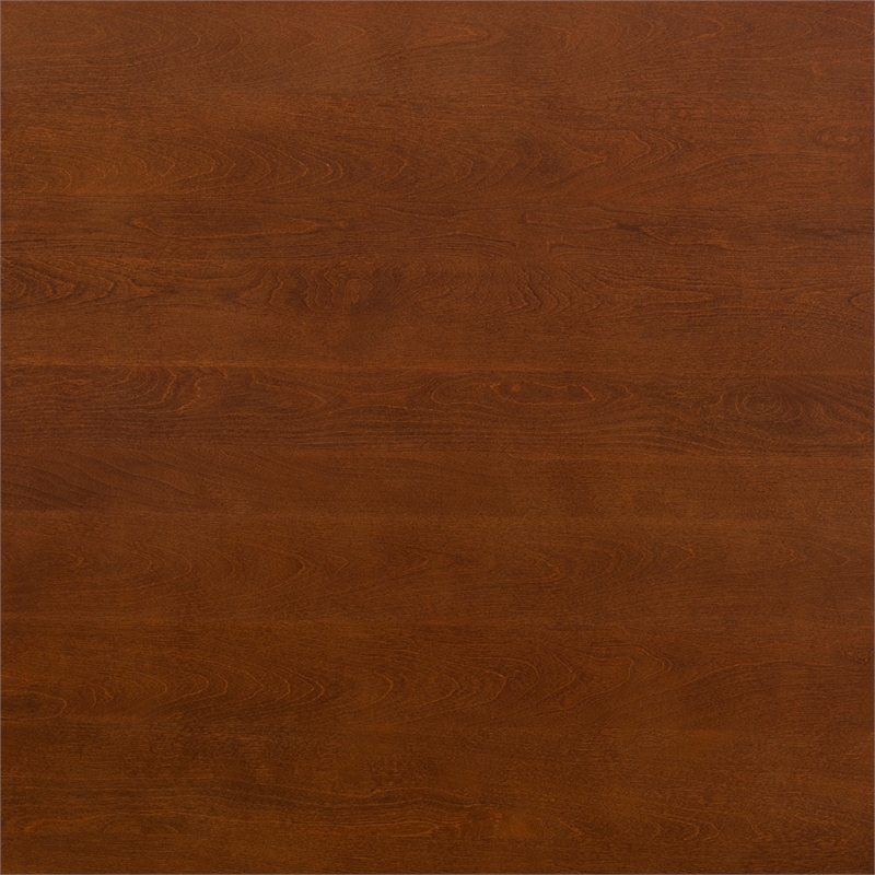 Linon Patty Mid-Century Dining Table with Tapered Legs in Brown Stained Wood