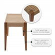 Linon Patty Rubberwood 2 Tone Bench Handwoven Rope Seat 18