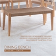 Linon Patty Rubberwood Bench Handwoven Rope Seat 18