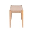 Linon Patty Rubberwood Bench Handwoven Rope Seat 18