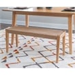 Linon Patty Rubberwood Bench Handwoven Rope Seat 18