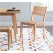 Linon Patty 6 Pce Wood Dining Set 4 Chairs and Bench with Woven Seats in Natural