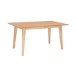 Linon Patty Five Piece Dining Set with Woven Seats in Natural Stained Wood