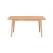 Linon Patty Five Piece Dining Set with Woven Seats in Natural Stained Wood