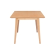 Linon Patty Five Piece Dining Set with Woven Seats in Natural Stained Wood
