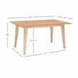 Linon Patty Five Piece Dining Set with Woven Seats in Natural Stained Wood