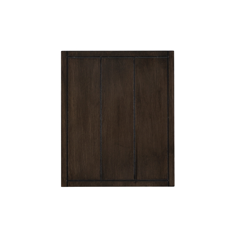 Linon Lisbon Five Piece Plank-Style Top Tray Table Set in Rustic Gray Wash Wood