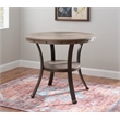 Linon Franklin 5 Pce Wood & Steel Gathering Counter Height Dining Set in Pewter