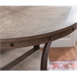 Linon Franklin 5 Pce Wood & Steel Gathering Counter Height Dining Set in Pewter