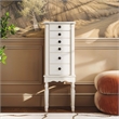 Linon Esther Wood Jewelry Armoire in Off White