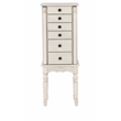Linon Esther Wood Jewelry Armoire in Off White