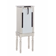 Linon Esther Wood Jewelry Armoire in Off White