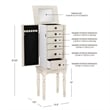 Linon Esther Wood Jewelry Armoire in Off White
