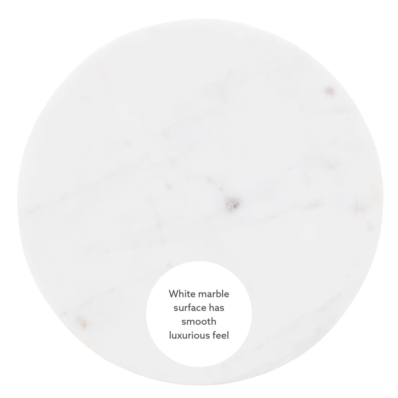 Linon Atlee White Marble 10.5