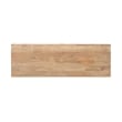 Linon Micah Cabinet Two Carved Doors 2 Shelves in Natural Stained Mango Wood