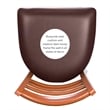Linon Lassiter Set of 2 Side Chairs Faux Leather Seat Steel Frame in Honey Brown