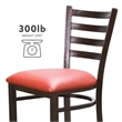 Linon Lassiter Set of 2 Side Chairs Faux Leather Seat Antique Bronze Steel Frame