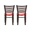 Linon Lassiter Set of 2 Side Chairs Faux Leather Seat Antique Bronze Steel Frame