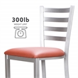 Linon Lassiter Metal Set of Two Barstools in Silver