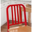 Linon Badden Commercial Grade Wood Seat Steel Frame Barstools Set of Two in Red