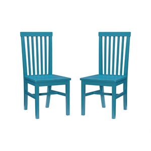 linon erwin wood set of two side chairs in teal