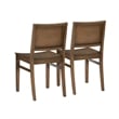 Linon Burke Solid Beechwood Commercial Grade Set of Two Side Chairs in Natural