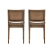 Linon Burke Solid Beechwood Commercial Grade Set of Two Side Chairs in Natural