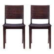 Linon Burke Solid Beechwood Commercial Grade Set of Two Side Chairs in Espresso