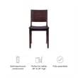 Linon Burke Solid Beechwood Commercial Grade Set of Two Side Chairs in Espresso