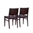 Linon Burke Solid Beechwood Commercial Grade Set of Two Side Chairs in Espresso