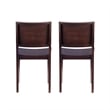 Linon Burke Solid Beechwood Commercial Grade Set of Two Side Chairs in Espresso