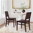 Linon Burke Solid Beechwood Commercial Grade Set of Two Side Chairs in Espresso